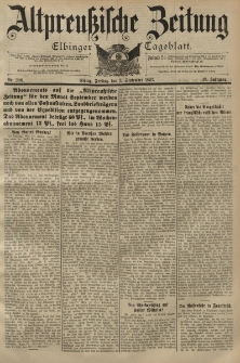 Altpreussische Zeitung, Nr. 206 Freitag 3 September 1897, 49. Jahrgang