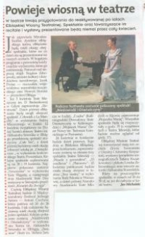 Powieje wiosną w teatrze - wycinek prasowy