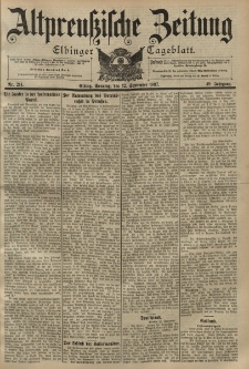Altpreussische Zeitung, Nr. 214 Sonntag 12 September 1897, 49. Jahrgang