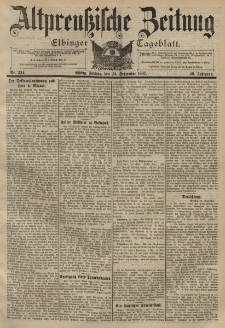 Altpreussische Zeitung, Nr. 224 Freitag 24 September 1897, 49. Jahrgang