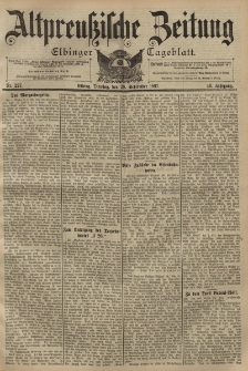 Altpreussische Zeitung, Nr. 227 Dienstag 25 September 1897, 49. Jahrgang