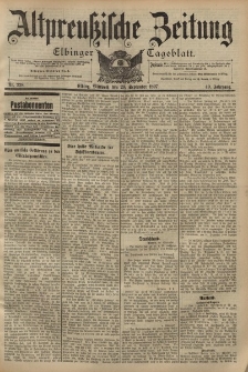 Altpreussische Zeitung, Nr. 228 Mittwoch 29 September 1897, 49. Jahrgang