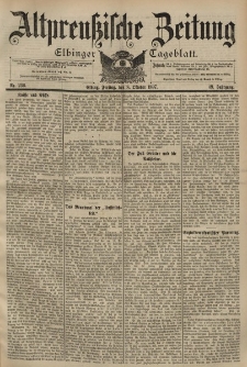 Altpreussische Zeitung, Nr. 236 Freitag 8 Oktober 1897, 49. Jahrgang