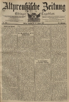 Altpreussische Zeitung, Nr. 239 Dienstag 12 Oktober 1897, 49. Jahrgang