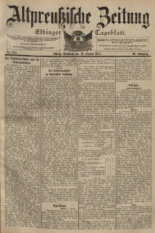 Altpreussische Zeitung, Nr. 240 Mittwoch 13 Oktober 1897, 49. Jahrgang