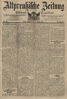 Altpreussische Zeitung, Nr. 246 Mittwoch 20 Oktober 1897, 49. Jahrgang