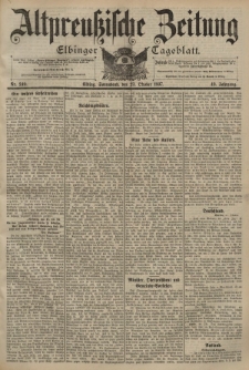 Altpreussische Zeitung, Nr. 249 Sonnabend 23 Oktober 1897, 49. Jahrgang