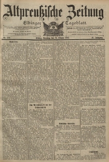 Altpreussische Zeitung, Nr. 256 Sonntag 31 Oktober 1897, 49. Jahrgang