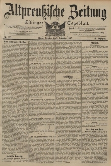 Altpreussische Zeitung, Nr. 257 Dienstag 2 November 1897, 49. Jahrgang
