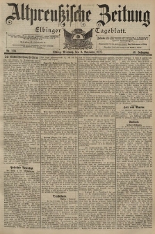 Altpreussische Zeitung, Nr. 258 Mittwoch 3 November 1897, 49. Jahrgang