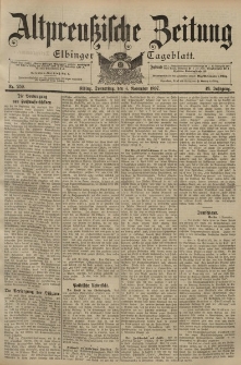 Altpreussische Zeitung, Nr. 259 Donnerstag 4 November 1897, 49. Jahrgang