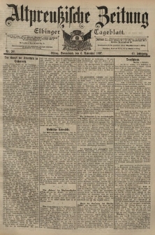 Altpreussische Zeitung, Nr. 261 Sonnabend 6 November 1897, 49. Jahrgang