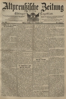 Altpreussische Zeitung, Nr. 263 Dienstag 9 November 1897, 49. Jahrgang