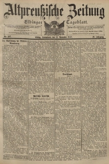 Altpreussische Zeitung, Nr. 267 Sonnabend 13 November 1897, 49. Jahrgang