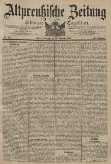 Altpreussische Zeitung, Nr. 268 Sonnabend 14 November 1897, 49. Jahrgang
