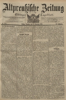 Altpreussische Zeitung, Nr. 269 Dienstag 16 November 1897, 49. Jahrgang