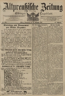 Altpreussische Zeitung, Nr. 278 Sonnabend 27 November 1897, 49. Jahrgang