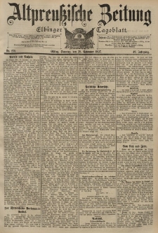 Altpreussische Zeitung, Nr. 279 Sonntag 28 November 1897, 49. Jahrgang
