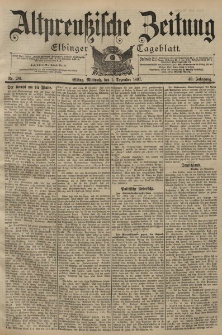 Altpreussische Zeitung, Nr. 281 Mittwoch 1 Dezember 1897, 49. Jahrgang