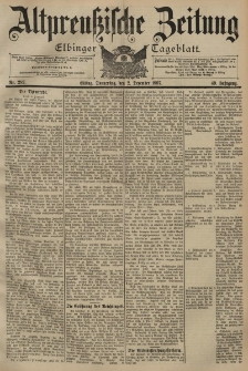 Altpreussische Zeitung, Nr. 282 Donnerstag 2 Dezember 1897, 49. Jahrgang