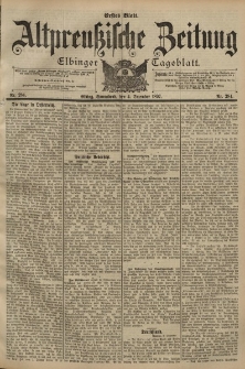 Altpreussische Zeitung, Nr. 284 Sonnabend 4 Dezember 1897, 49. Jahrgang