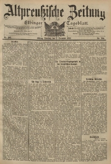 Altpreussische Zeitung, Nr. 286 Dienstag 7 Dezember 1897, 49. Jahrgang