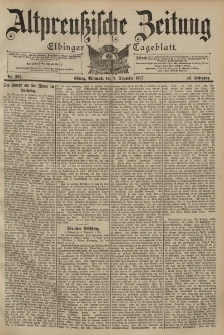 Altpreussische Zeitung, Nr. 287 Mittwoch 8 Dezember 1897, 49. Jahrgang