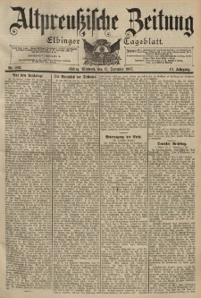Altpreussische Zeitung, Nr. 293 Mittwoch 15 Dezember 1897, 49. Jahrgang