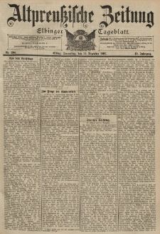 Altpreussische Zeitung, Nr. 294 Donnerstag 16 Dezember 1897, 49. Jahrgang