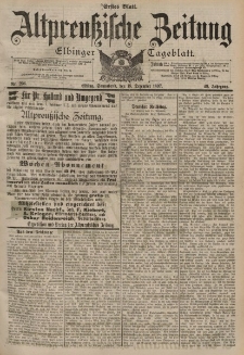 Altpreussische Zeitung, Nr. 296 Sonnabend 18 Dezember 1897, 49. Jahrgang