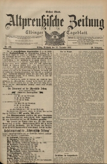 Altpreussische Zeitung, Nr. 299 Mittwoch 22 Dezember 1897, 49. Jahrgang