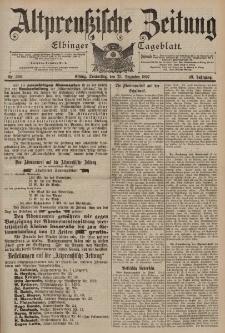 Altpreussische Zeitung, Nr. 300 Donnerstag 23 Dezember 1897, 49. Jahrgang