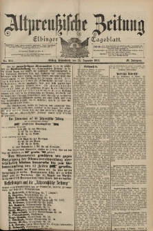 Altpreussische Zeitung, Nr. 302 Sonnabend 25 Dezember 1897, 49. Jahrgang