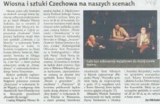 Wiosna i sztuki Czechowa na naszych scenach - wycinek prasowy