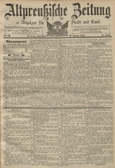 Altpreussische Zeitung, Nr. 22 Sonnabend 26 Januar 1889, 41. Jahrgang