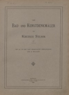 Die Bau- und Kunstdenkmäler des Kreises Stuhm