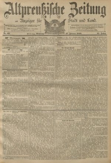 Altpreussische Zeitung, Nr. 49 Mittwoch 27 Februar 1889, 41. Jahrgang