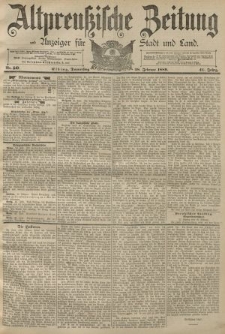 Altpreussische Zeitung, Nr. 50 Donnerstag 28 Februar 1889, 41. Jahrgang