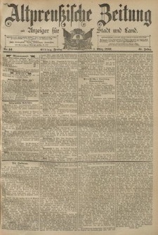 Altpreussische Zeitung, Nr. 51 Freitag 1 März 1889, 41. Jahrgang