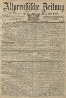 Altpreussische Zeitung, Nr. 52 Sonnabend 2 März 1889, 41. Jahrgang