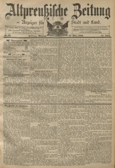 Altpreussische Zeitung, Nr. 73 Mittwoch 27 März 1889, 41. Jahrgang