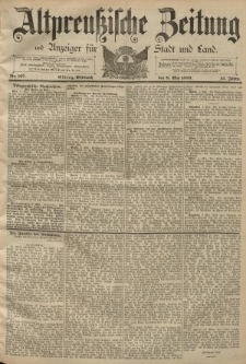 Altpreussische Zeitung, Nr. 107 Mittwoch 8 Mai 1889, 41. Jahrgang