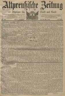 Altpreussische Zeitung, Nr. 115 Sonnabend 18 Mai 1889, 41. Jahrgang