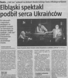 Elbląski spektakl podbił serca Ukraińców - wycinek prasowy