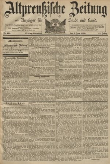 Altpreussische Zeitung, Nr. 126 Sonnabend 1 Juni 1889, 41. Jahrgang