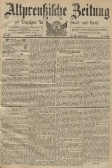 Altpreussische Zeitung, Nr. 146 Mittwoch 26 Juni 1889, 41. Jahrgang