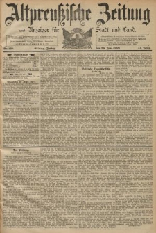 Altpreussische Zeitung, Nr. 148 Freitag 28 Juni 1889, 41. Jahrgang