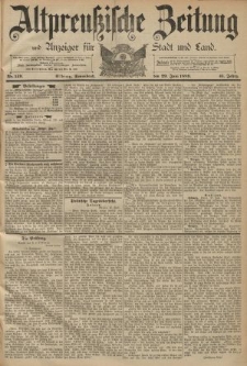 Altpreussische Zeitung, Nr. 149 Sonnabend 29 Juni 1889, 41. Jahrgang