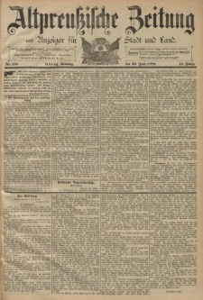Altpreussische Zeitung, Nr. 150 Sonntag 30 Juni 1889, 41. Jahrgang