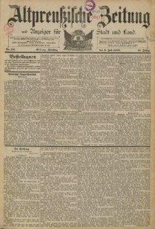 Altpreussische Zeitung, Nr. 151 Dienstag 2 Juli 1889, 41. Jahrgang